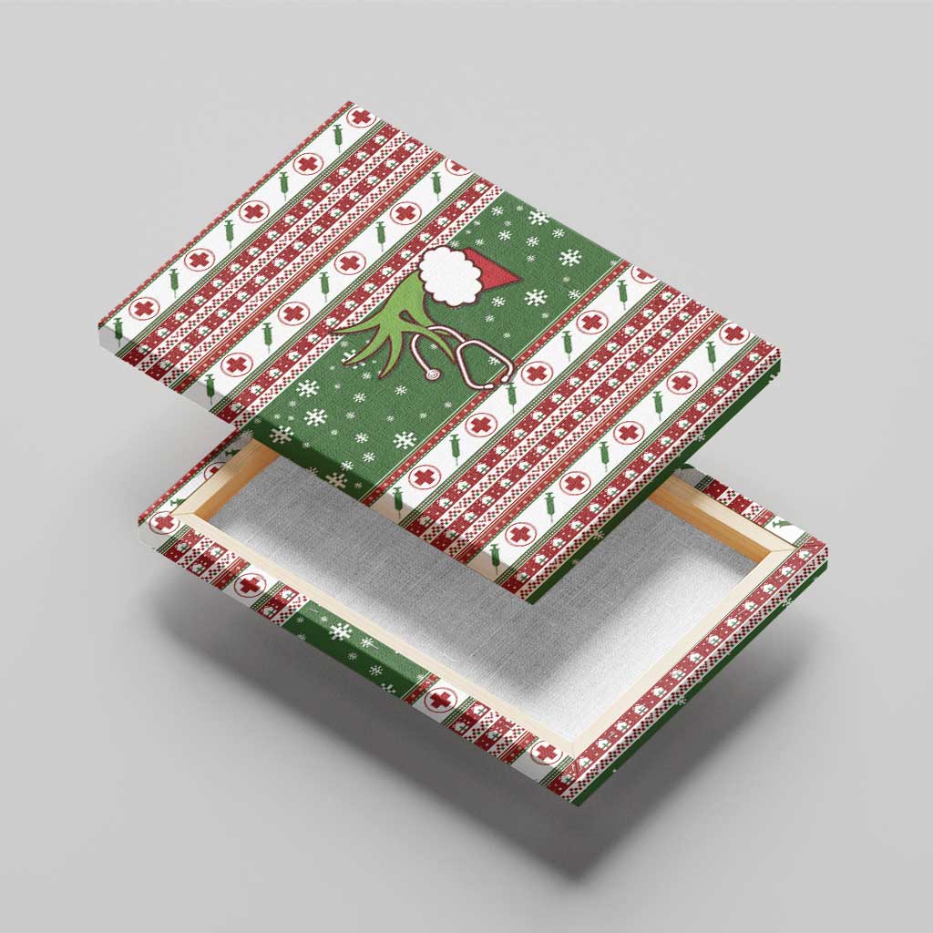 Nurse Canvas Wall Art Nurse Grinch Christmas DT04 - Wonder Print Shop