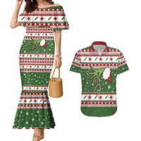 Nurse Couples Matching Mermaid Dress and Hawaiian Shirt Nurse Grinch Christmas DT04 - Wonder Print Shop