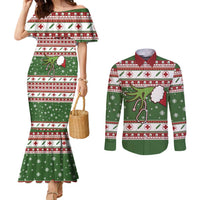 Nurse Couples Matching Mermaid Dress and Long Sleeve Button Shirt Nurse Grinch Christmas