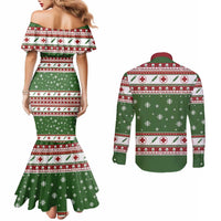 Nurse Couples Matching Mermaid Dress and Long Sleeve Button Shirt Nurse Grinch Christmas