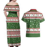 Nurse Couples Matching Off Shoulder Maxi Dress and Hawaiian Shirt Nurse Grinch Christmas DT04 - Wonder Print Shop