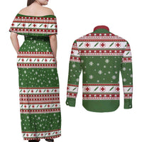 Nurse Couples Matching Off Shoulder Maxi Dress and Long Sleeve Button Shirt Nurse Grinch Christmas DT04 - Wonder Print Shop