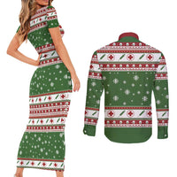 Nurse Couples Matching Short Sleeve Bodycon Dress and Long Sleeve Button Shirt Nurse Grinch Christmas DT04 - Wonder Print Shop