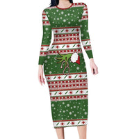 Nurse Family Matching Long Sleeve Bodycon Dress and Hawaiian Shirt Nurse Grinch Christmas DT04 - Wonder Print Shop