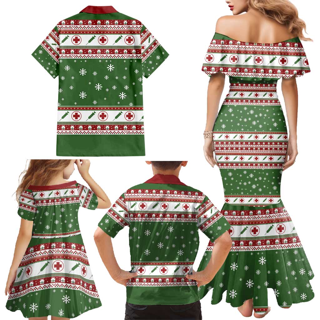 Nurse Family Matching Mermaid Dress and Hawaiian Shirt Nurse Grinch Christmas DT04 - Wonder Print Shop