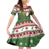 Nurse Family Matching Off Shoulder Short Dress and Hawaiian Shirt Nurse Grinch Christmas DT04 - Wonder Print Shop