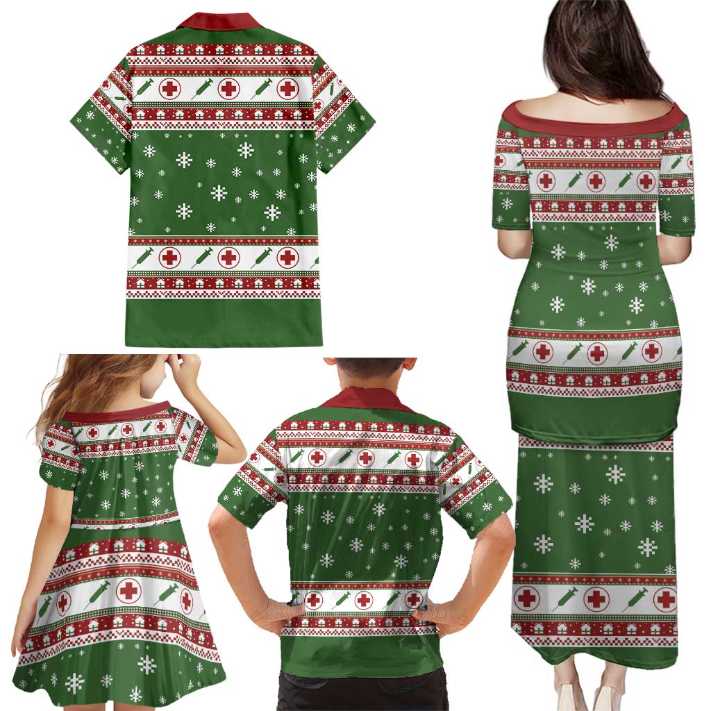 Nurse Family Matching Puletasi and Hawaiian Shirt Nurse Grinch Christmas DT04 - Wonder Print Shop