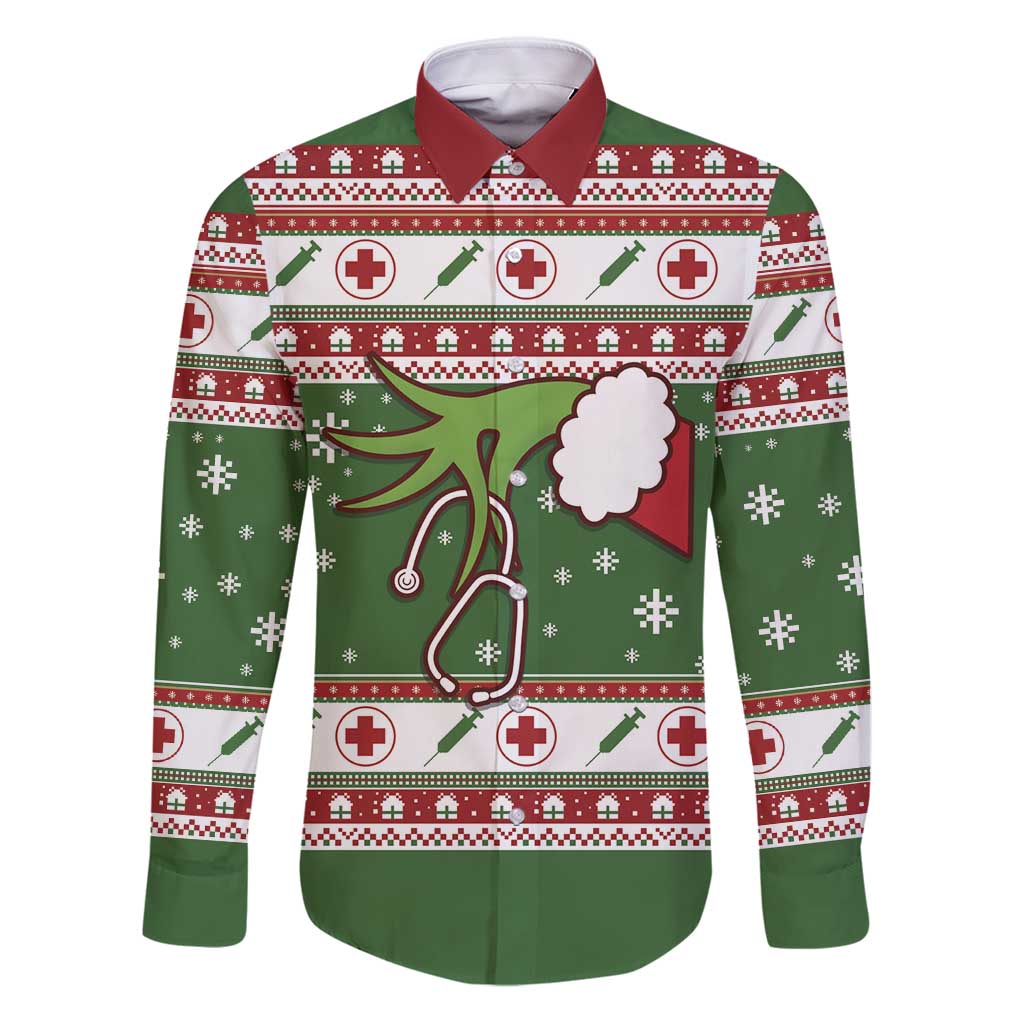 Nurse Family Matching Puletasi and Hawaiian Shirt Nurse Grinch Christmas DT04 - Wonder Print Shop