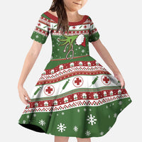 Nurse Family Matching Short Sleeve Bodycon Dress and Hawaiian Shirt Nurse Grinch Christmas DT04 - Wonder Print Shop