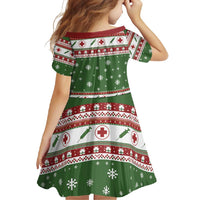 Nurse Family Matching Short Sleeve Bodycon Dress and Hawaiian Shirt Nurse Grinch Christmas DT04 - Wonder Print Shop