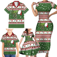 Nurse Family Matching Short Sleeve Bodycon Dress and Hawaiian Shirt Nurse Grinch Christmas DT04 - Wonder Print Shop