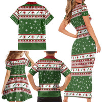 Nurse Family Matching Short Sleeve Bodycon Dress and Hawaiian Shirt Nurse Grinch Christmas DT04 - Wonder Print Shop