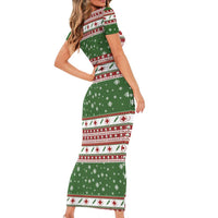 Nurse Family Matching Short Sleeve Bodycon Dress and Hawaiian Shirt Nurse Grinch Christmas DT04 - Wonder Print Shop