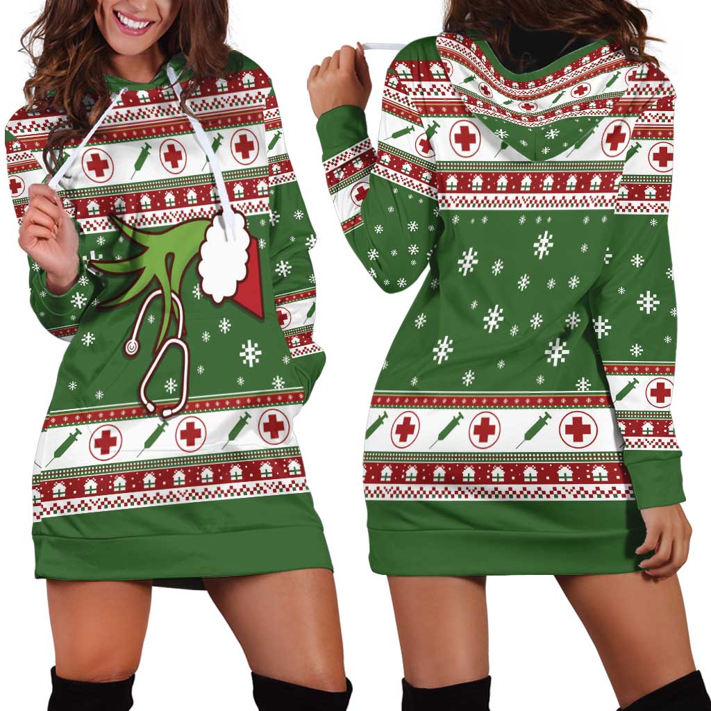 Nurse Hoodie Dress Nurse Grinch Christmas DT04 - Wonder Print Shop