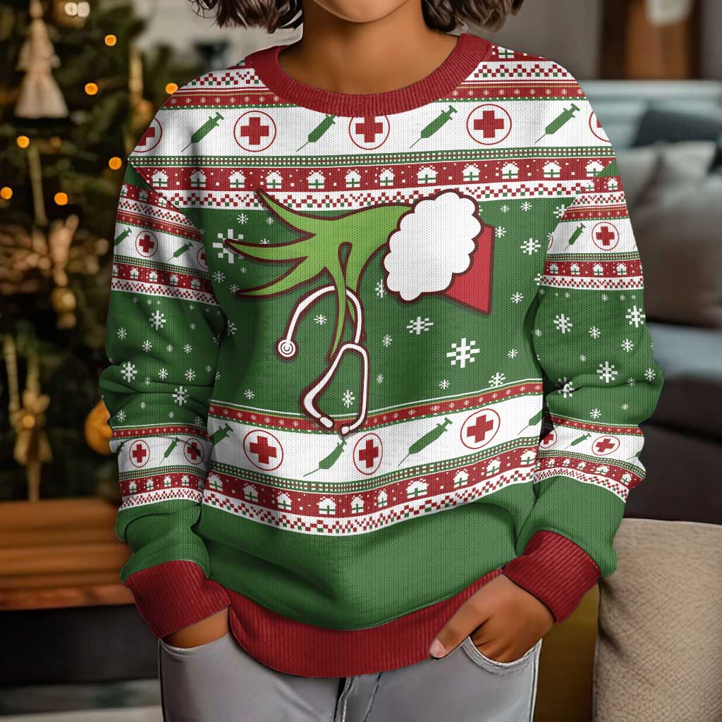 Nurse Kid Ugly Christmas Sweater Nurse Grinch Christmas DT04 - Wonder Print Shop