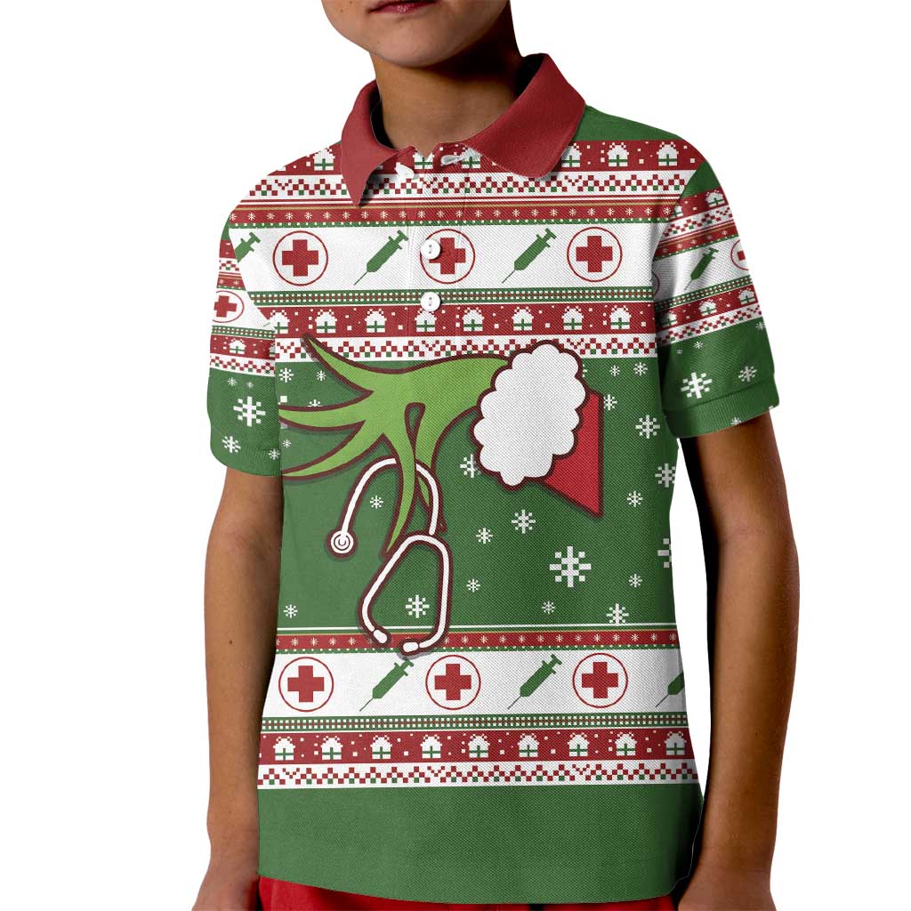 Nurse Kid Polo Shirt Nurse Grinch Christmas DT04 - Wonder Print Shop
