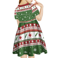Nurse Kid Short Sleeve Dress Nurse Grinch Christmas DT04 - Wonder Print Shop