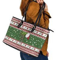 Nurse Leather Tote Bag Nurse Grinch Christmas DT04 - Wonder Print Shop