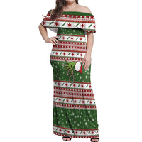 Nurse Off Shoulder Maxi Dress Nurse Grinch Christmas DT04 - Wonder Print Shop