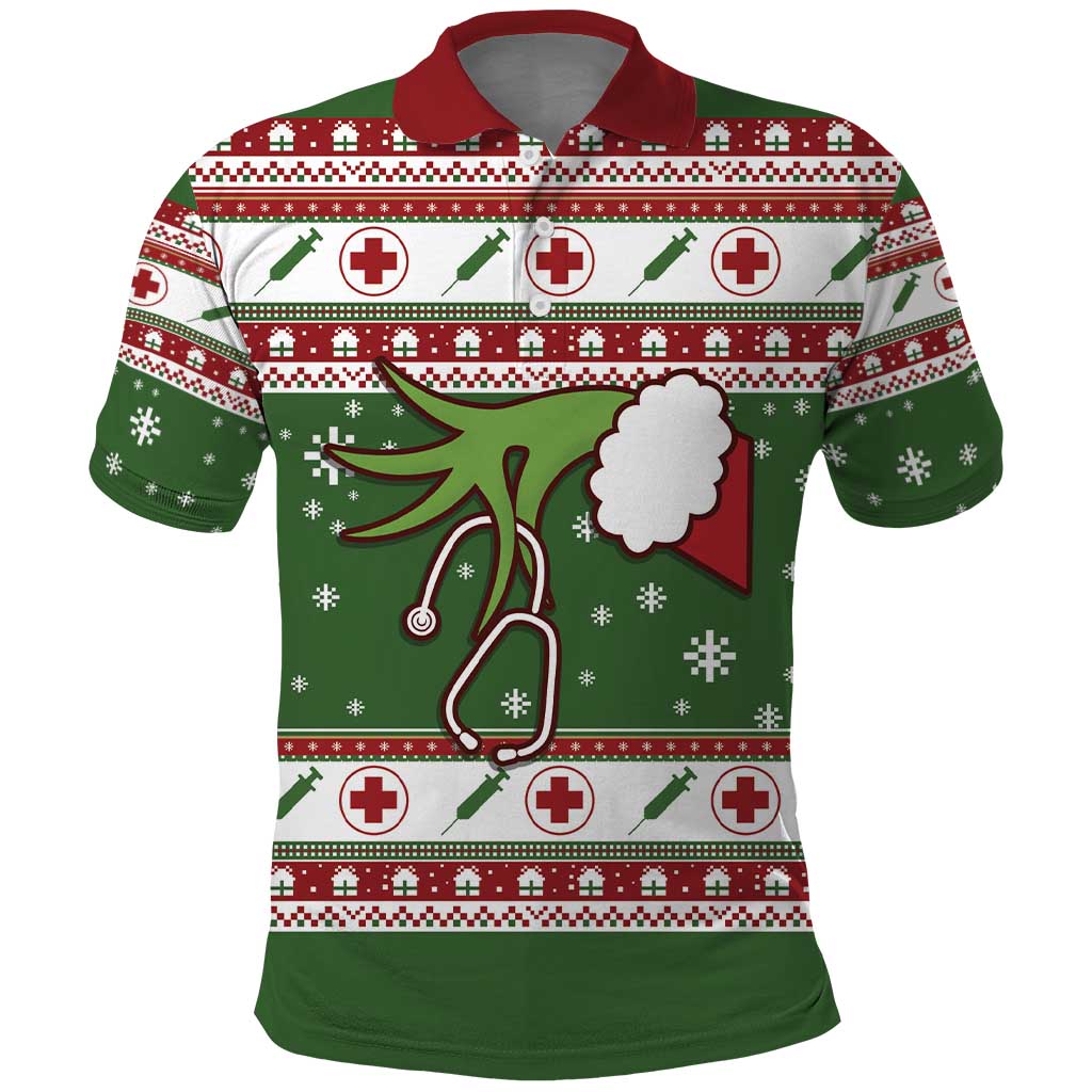 Nurse Polo Shirt Nurse Grinch Christmas DT04 - Wonder Print Shop