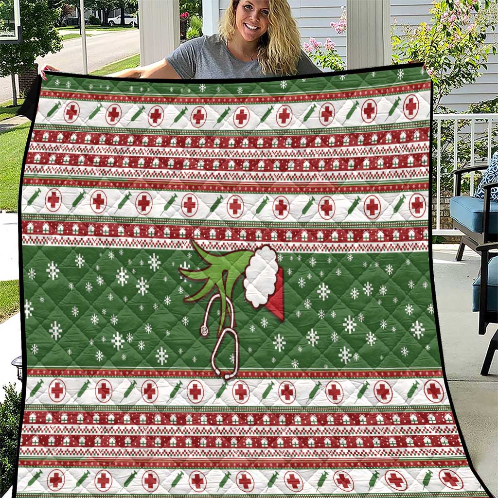 Nurse Quilt Nurse Grinch Christmas DT04 - Wonder Print Shop