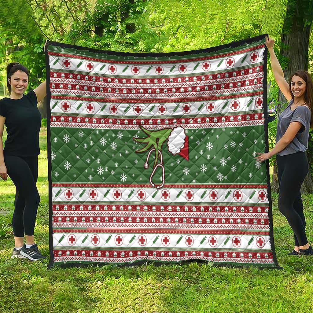 Nurse Quilt Nurse Grinch Christmas DT04 - Wonder Print Shop