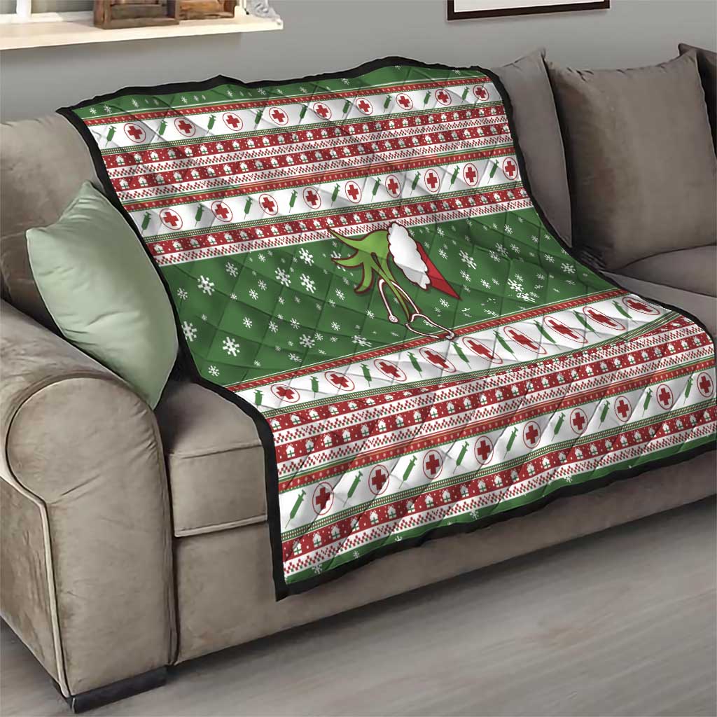 Nurse Quilt Nurse Grinch Christmas DT04 - Wonder Print Shop