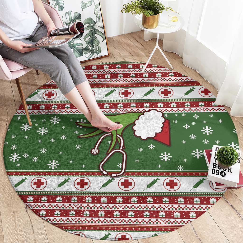 Nurse Round Carpet Nurse Grinch Christmas