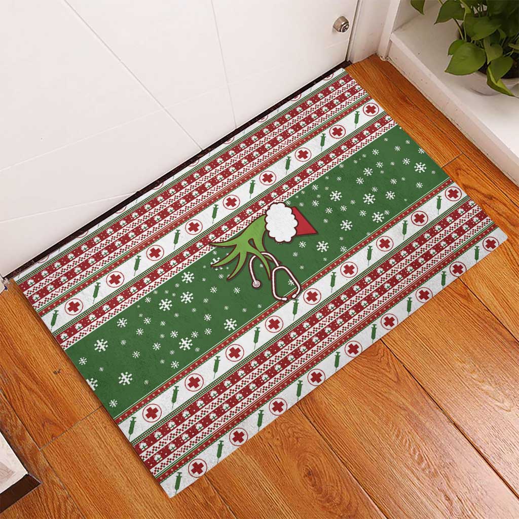 Nurse Rubber Doormat Nurse Grinch Christmas DT04 - Wonder Print Shop