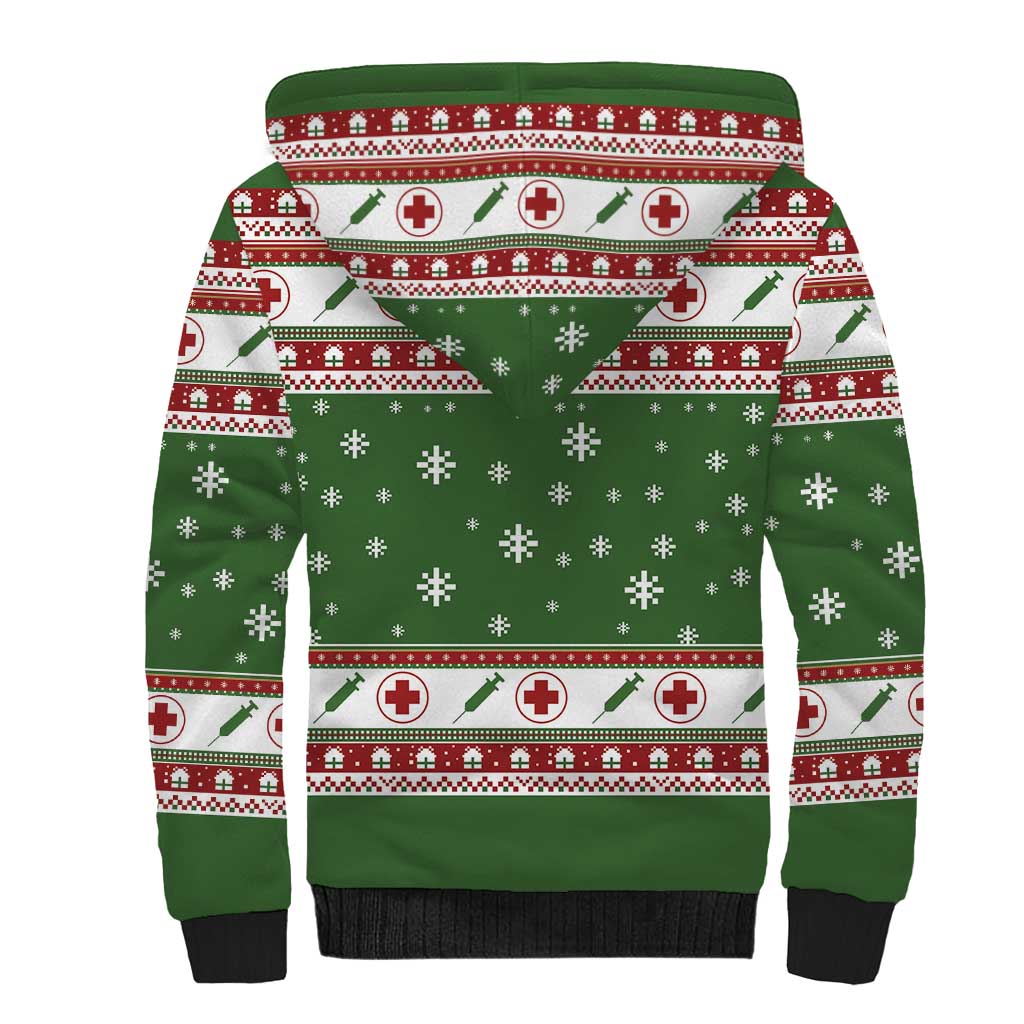 Nurse Sherpa Hoodie Nurse Grinch Christmas DT04 - Wonder Print Shop