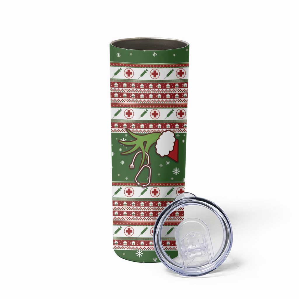 Nurse Skinny Tumbler Nurse Grinch Christmas DT04 - Wonder Print Shop