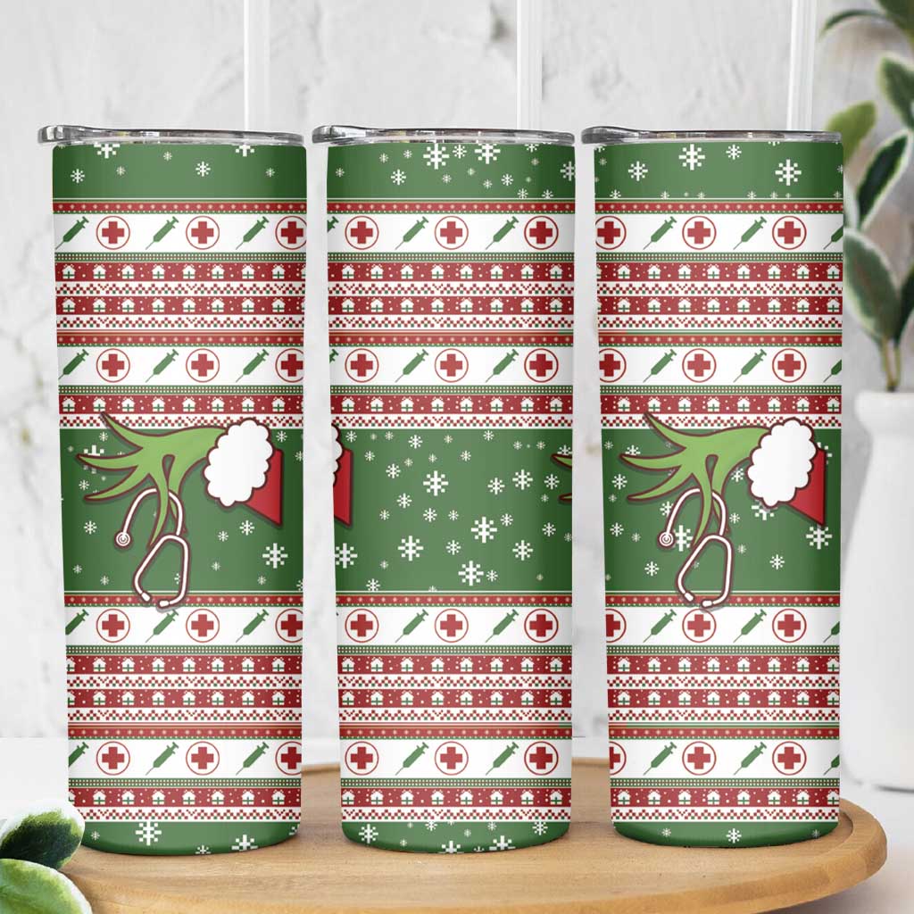 Nurse Skinny Tumbler Nurse Grinch Christmas DT04 - Wonder Print Shop