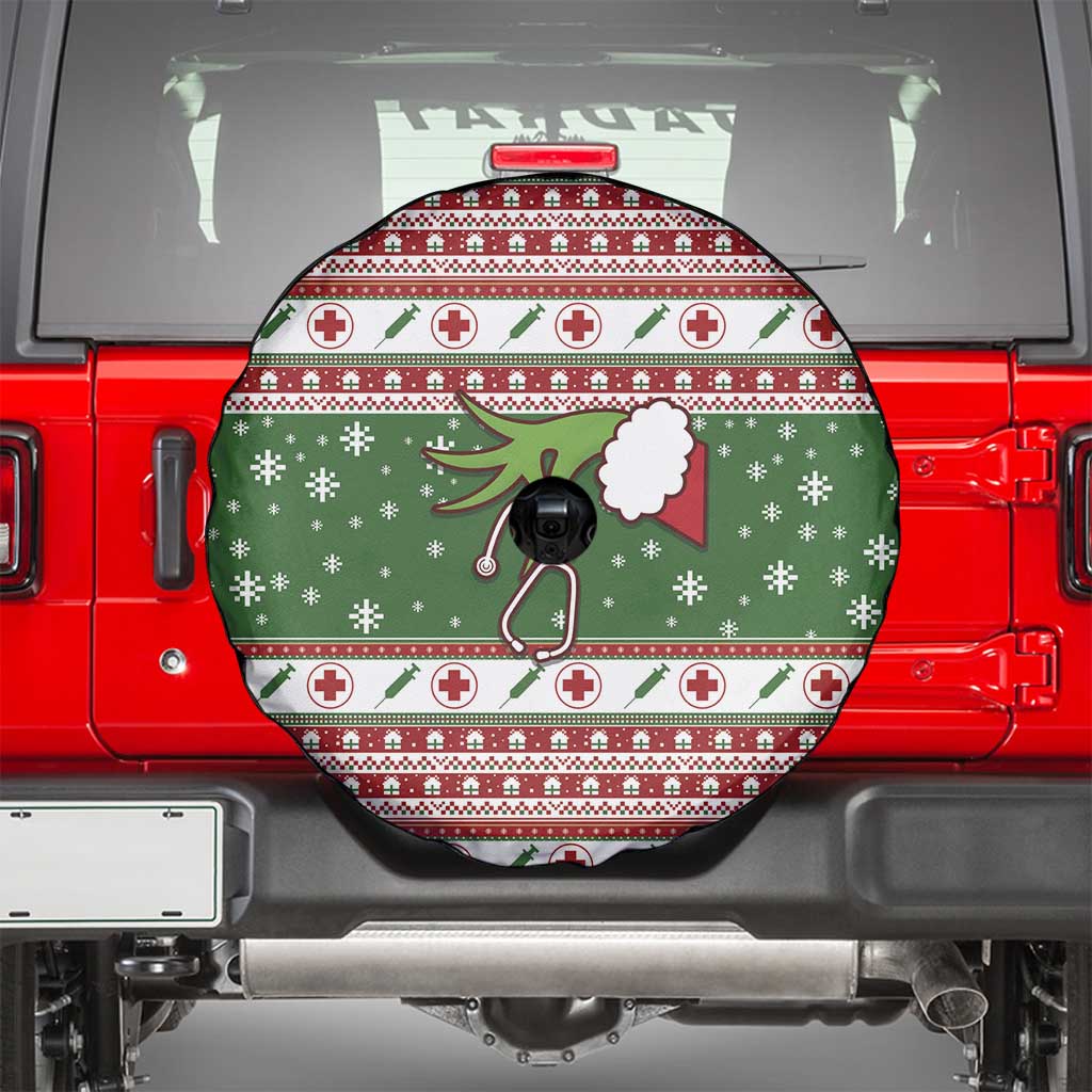 Nurse Spare Tire Cover Nurse Grinch Christmas DT04 - Wonder Print Shop