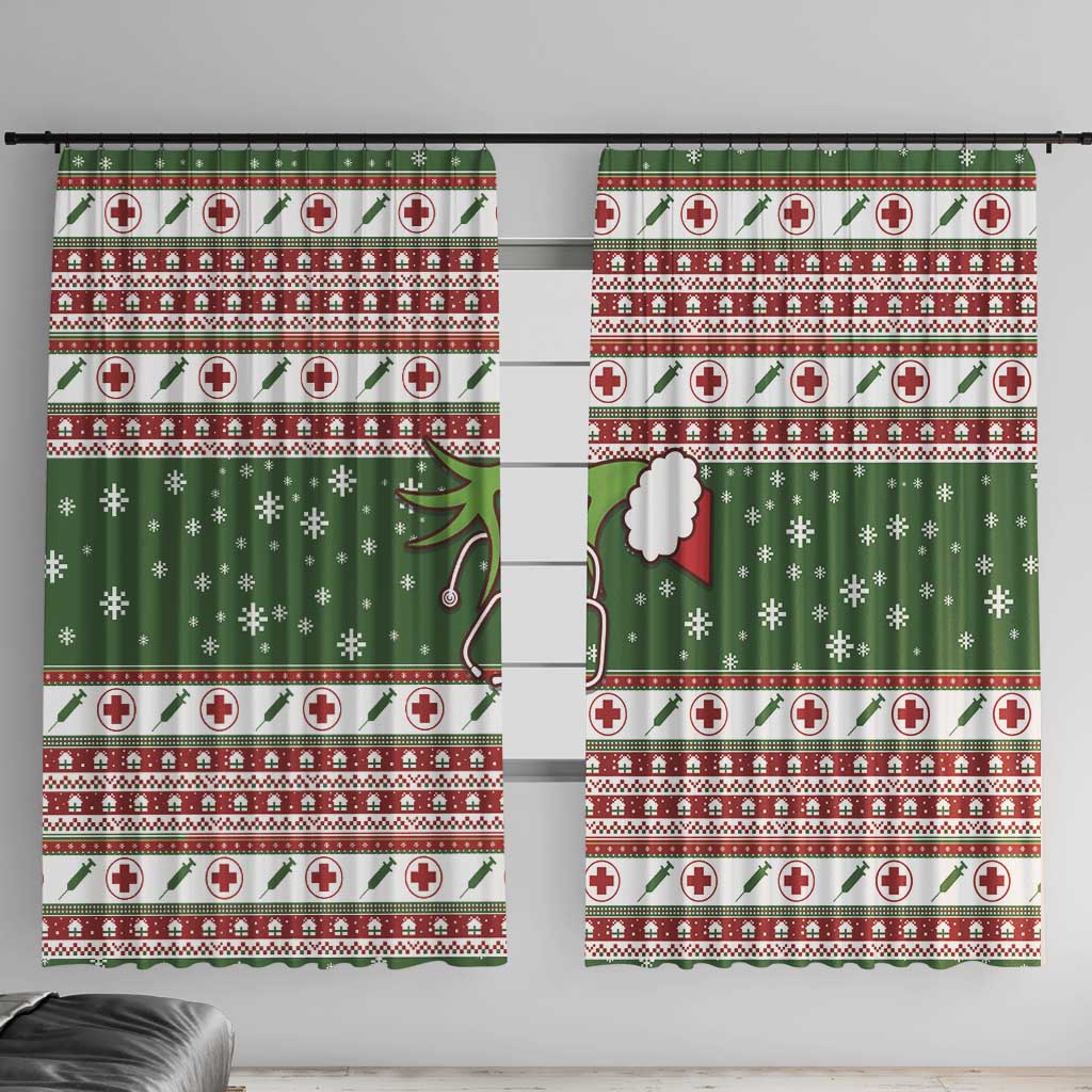 Nurse Window Curtain Nurse Grinch Christmas DT04 - Wonder Print Shop