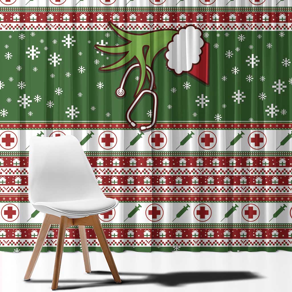 Nurse Window Curtain Nurse Grinch Christmas DT04 - Wonder Print Shop