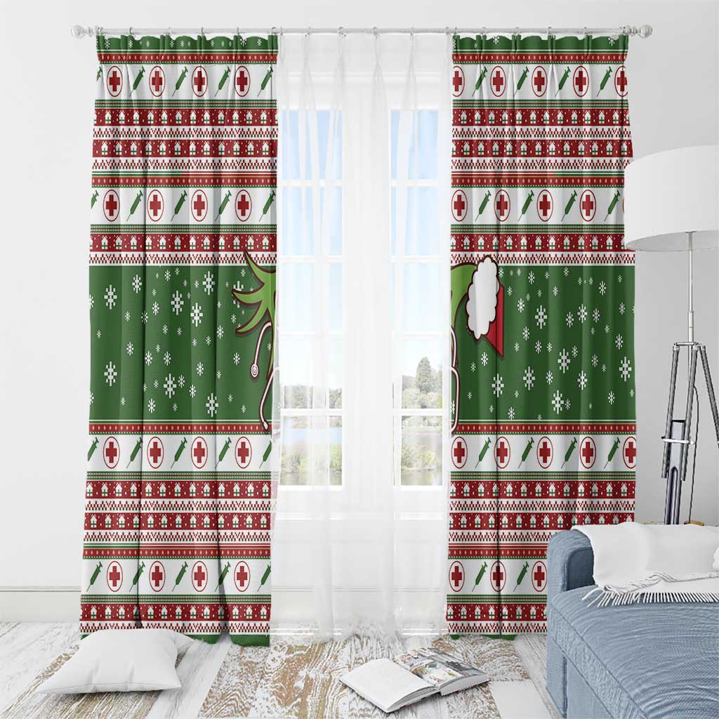 Nurse Window Curtain Nurse Grinch Christmas DT04 - Wonder Print Shop