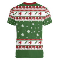 Nurse Women V-Neck T-Shirt Nurse Grinch Christmas DT04 - Wonder Print Shop