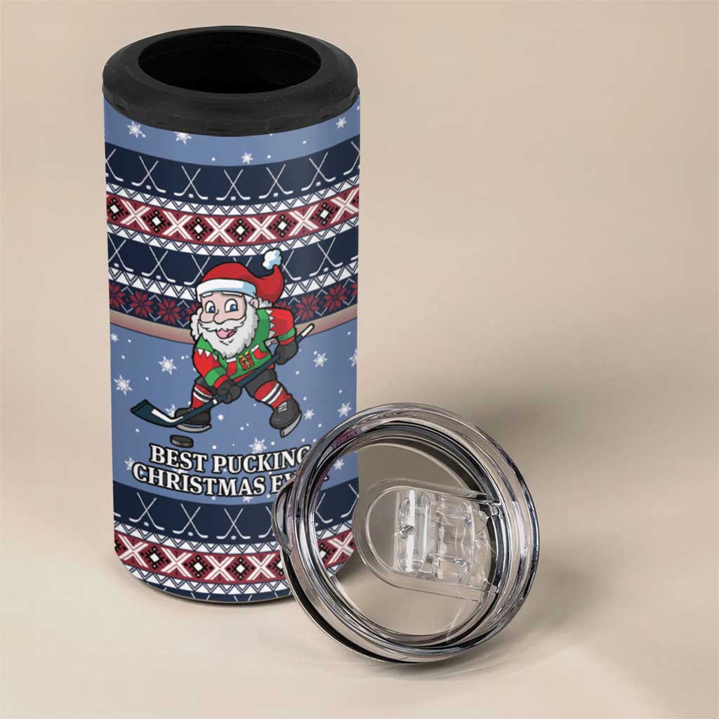Santa Hockey Best Pucking Christmas 4 in 1 Can Cooler Tumbler DT04 - Wonder Print Shop