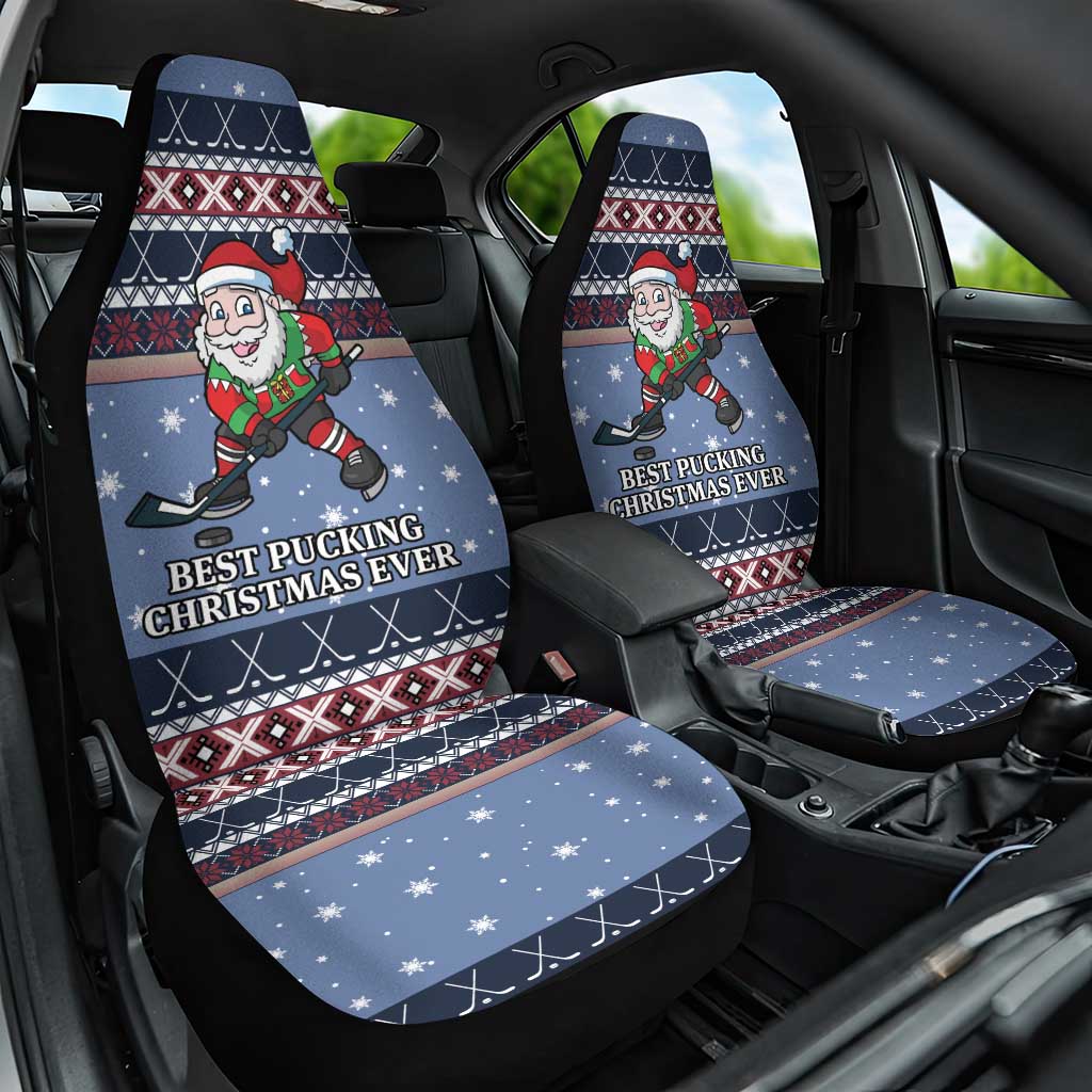 Santa Hockey Best Pucking Christmas Car Seat Cover DT04 - Wonder Print Shop