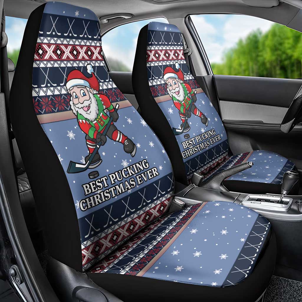 Santa Hockey Best Pucking Christmas Car Seat Cover DT04 - Wonder Print Shop