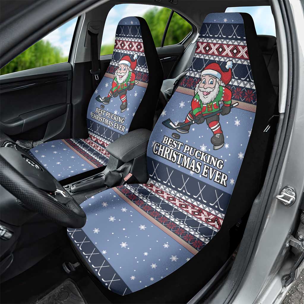 Santa Hockey Best Pucking Christmas Car Seat Cover DT04 - Wonder Print Shop