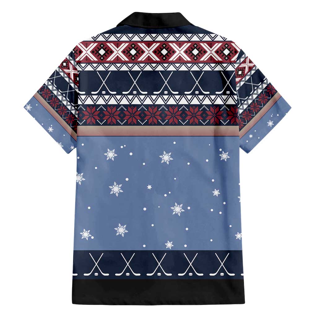 Santa Hockey Best Pucking Christmas Family Matching Long Sleeve Bodycon Dress and Hawaiian Shirt DT04 - Wonder Print Shop