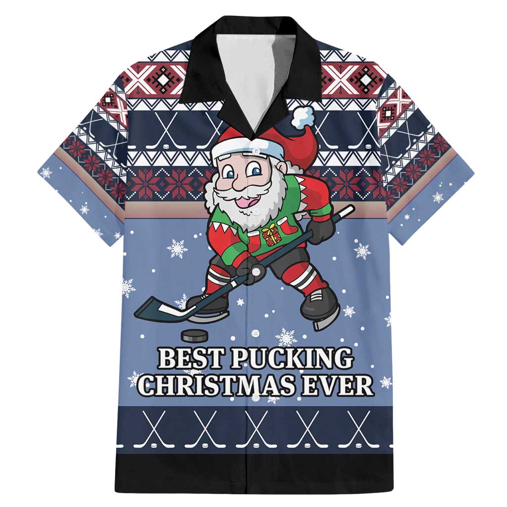 Santa Hockey Best Pucking Christmas Family Matching Mermaid Dress and Hawaiian Shirt DT04 - Wonder Print Shop