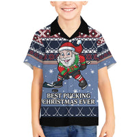 Santa Hockey Best Pucking Christmas Family Matching Mermaid Dress and Hawaiian Shirt DT04 - Wonder Print Shop