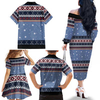 Santa Hockey Best Pucking Christmas Family Matching Off The Shoulder Long Sleeve Dress and Hawaiian Shirt DT04 - Wonder Print Shop