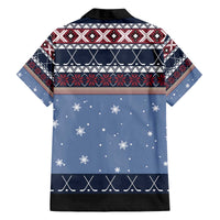 Santa Hockey Best Pucking Christmas Family Matching Off The Shoulder Long Sleeve Dress and Hawaiian Shirt DT04 - Wonder Print Shop