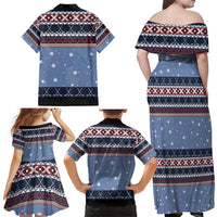 Santa Hockey Best Pucking Christmas Family Matching Off Shoulder Maxi Dress and Hawaiian Shirt DT04 - Wonder Print Shop