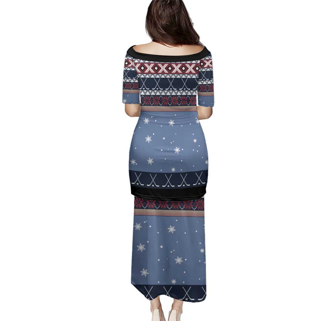 Santa Hockey Best Pucking Christmas Family Matching Puletasi and Hawaiian Shirt DT04 - Wonder Print Shop