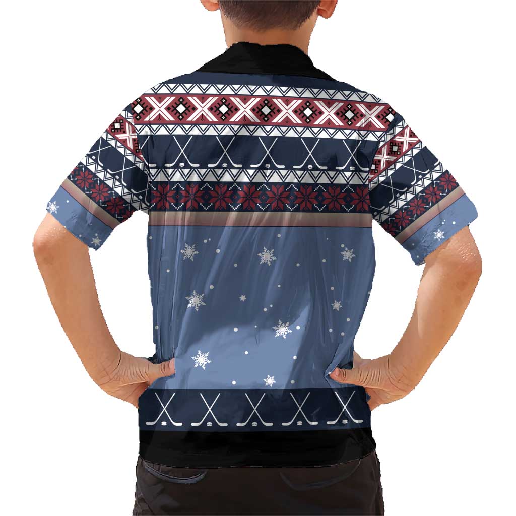 Santa Hockey Best Pucking Christmas Family Matching Short Sleeve Bodycon Dress and Hawaiian Shirt DT04 - Wonder Print Shop