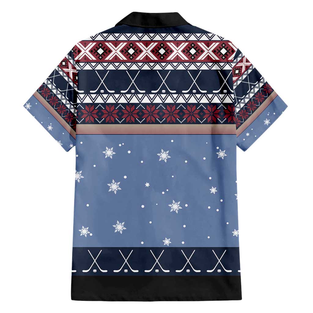 Santa Hockey Best Pucking Christmas Family Matching Short Sleeve Bodycon Dress and Hawaiian Shirt DT04 - Wonder Print Shop